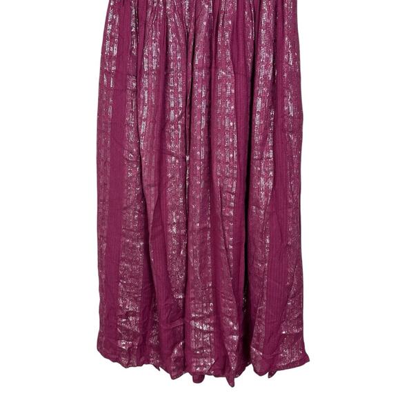 Lulu’s Charlize Magenta Striped Purple Halter Midi Dress Sz XS NWT - Picture 6 of 15